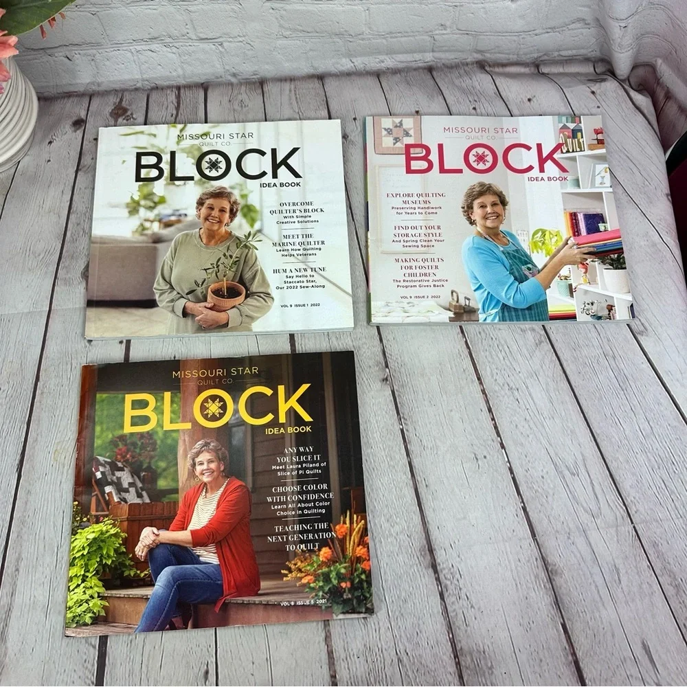 21-22 Missouri Star BLOCK Quilt Idea Books - Set of 3 handmade cottagecore